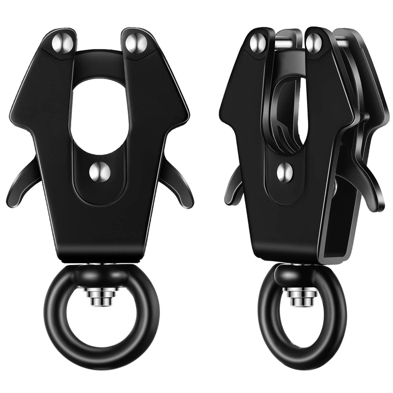 Aviation-grade heavy-duty locking frog clip with 360-degree swivel eyelet
