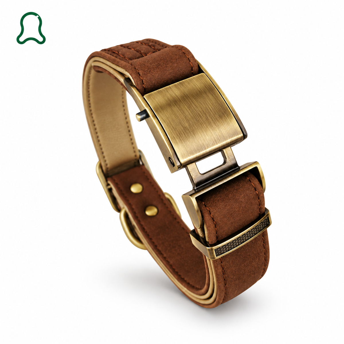 ThistlePets Quick-Release Leather Collar