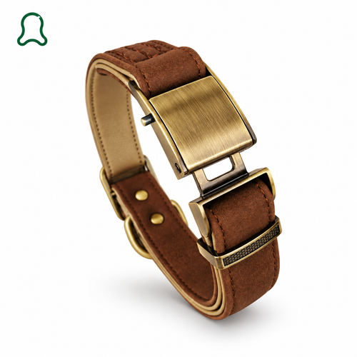 ThistlePets Quick-Release Leather Collar