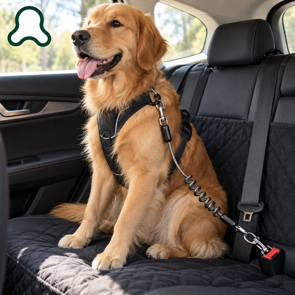Comfortable, correct fit — ThistlePets Heavy-Duty Dog Seat Belt & Bungee Leash